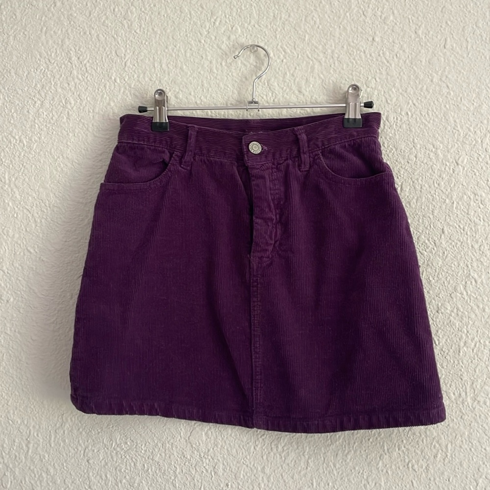 Purple Corduroy Skirt